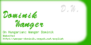 dominik wanger business card